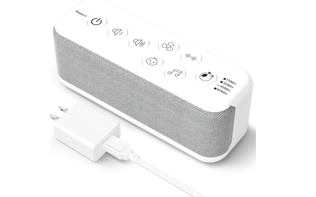 White Noise Machine for Adults, USB Rechargeable Sound Machine with 42 Soothing Sounds for Sleeping with Lullabies & Fan Sounds, Auto-Off Timer &...
