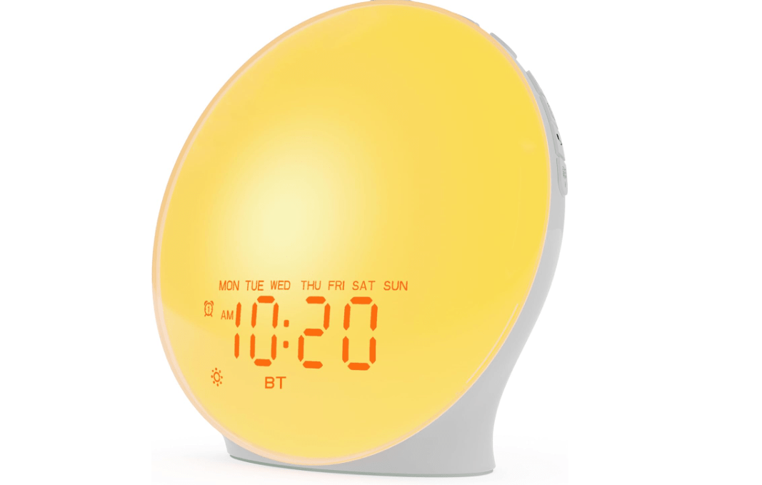 JALL Sunrise Alarm Clock White Noise Sound Machine with 22 Soothing Sounds, 17 NightLights, Bluetooth Speaker, Wake Up Light Alarm Clock for Bedrooms, Heavy... 