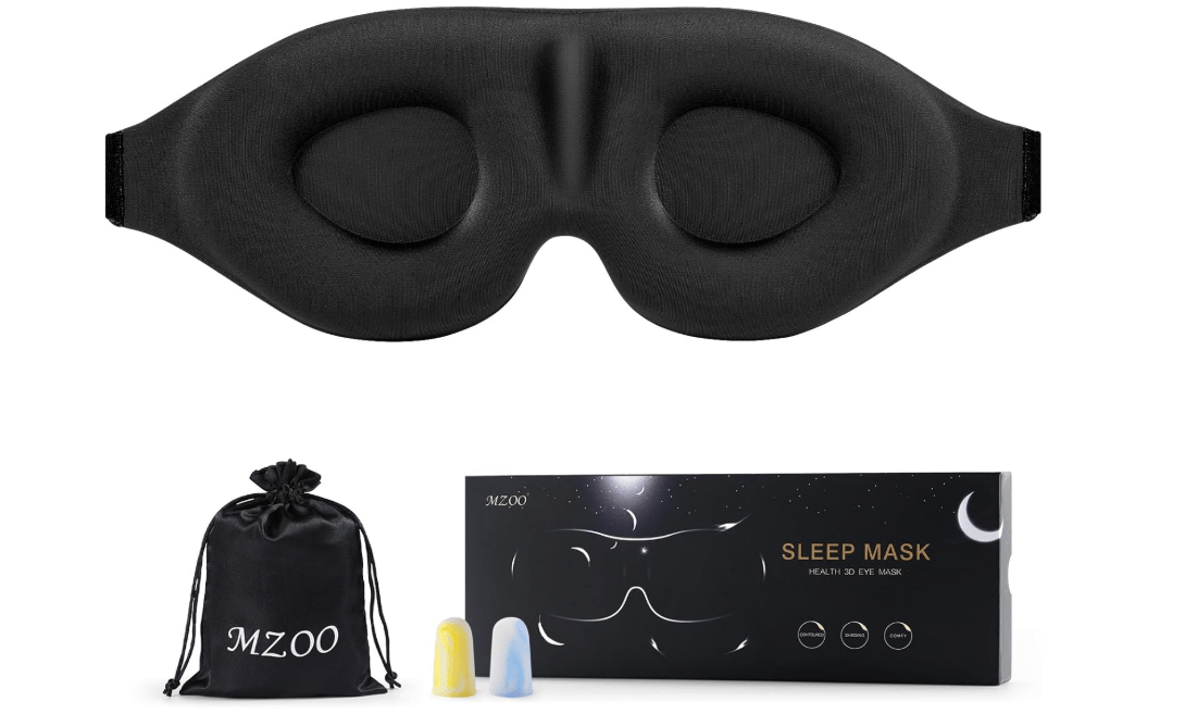 MZOO Luxury Sleep Eye Mask for Side Sleeper Men Women, Zero Eye Pressure 3D Sleeping Mask, Light Blocking Patented Design Night Blindfold, Soft Eye Shade... 