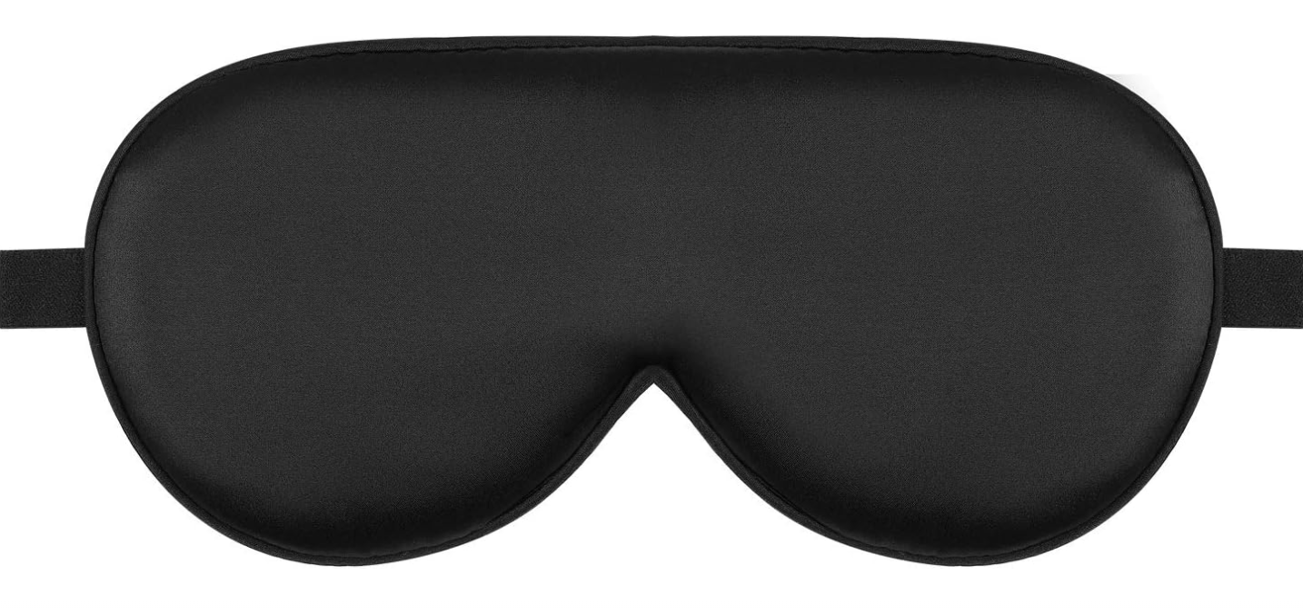 Alaska Bear Sleep Mask Silk Cover Eye Contour for Pressure-Free Sleeping, Upgrade Over Conventional Flat Satin Eye Masks, Machine Washable
