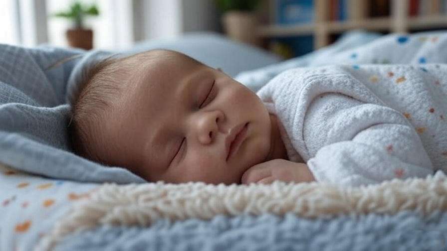 newborn giggles in sleep