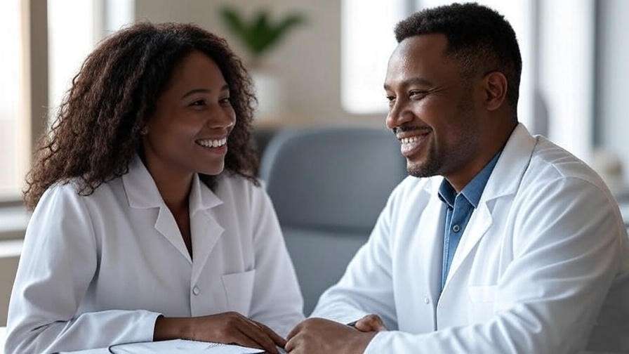 Healthcare professional consulting patient for menstrual health advice.