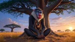 meditating rafiki