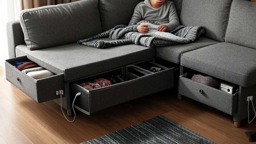  Real-user testing of Coddle Aria Fabric Sleeper Sofa with Chaise in small space for comfort and storage.
