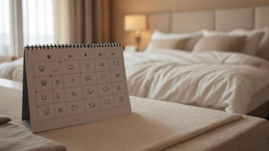 7-day sleep training calendar with pillows for post-Botox care