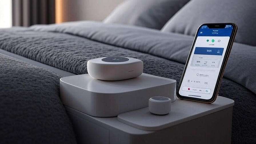 Nightstand with sleep tracking device and app for better sleep monitoring