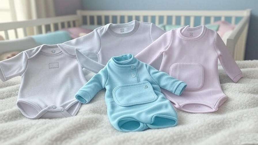 Safe baby sleepwear options including cotton onesie and 1.0 TOG sleep sack in a nursery setting