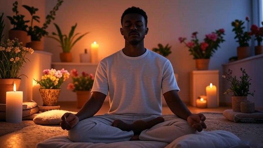 Cozy indoor setup for tantra meditation home practice with journaling.