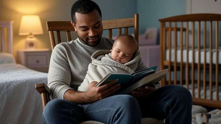 Family establishing baby bedtime routine for better sleep and reduced rolling concerns. 