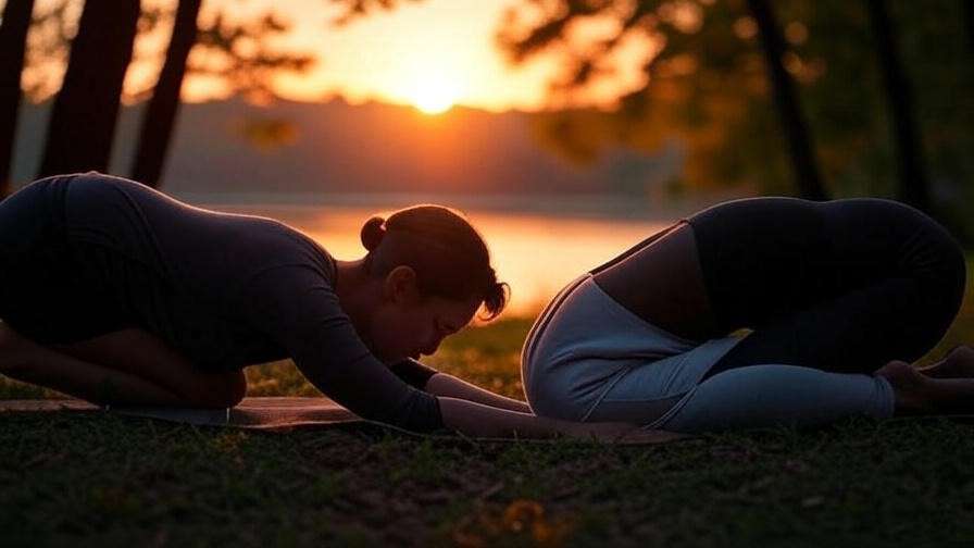 Person doing yoga Child’s Pose for Solea Sleep exercise.
