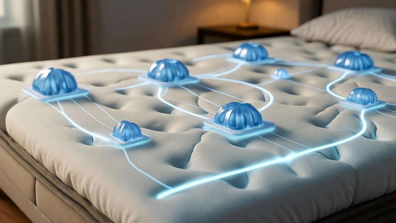 Smart dream mattress with sensors and adjustable air chambers.