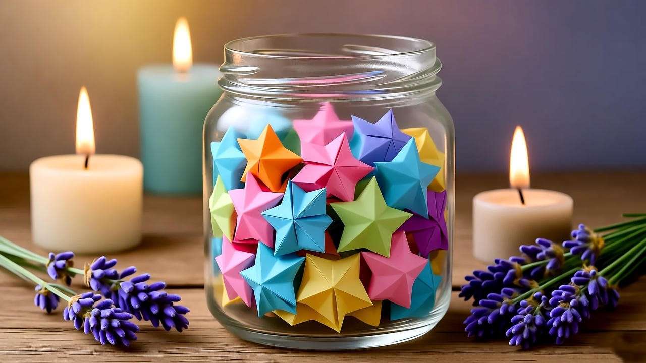 Cozy dream jar with stars, candles, and lavender, ideal for goddaughter birthday wish rituals.