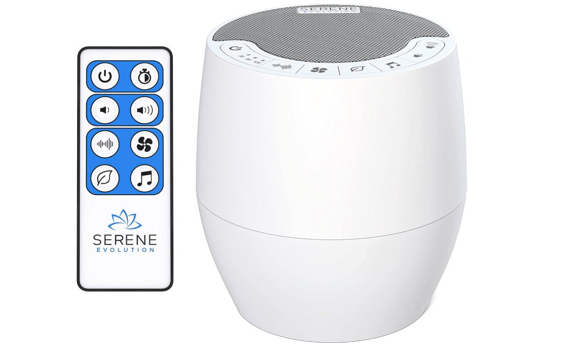 Serene Evolution White Noise Machine with 60 Soothing Sounds - Sound Machine for Adults and Baby - Noise Cancelling Sleep Music Machine with Remote Control...
