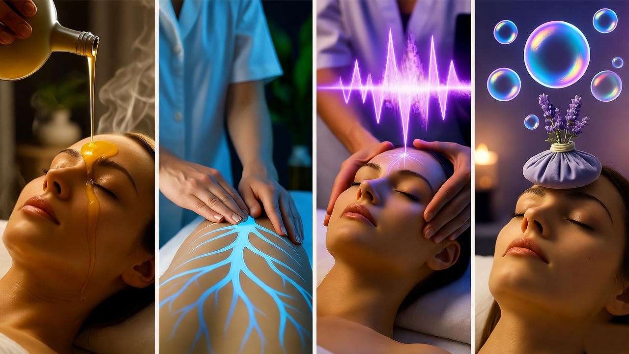 dream spa massage four-phase ritual illustrated in serene spa environment