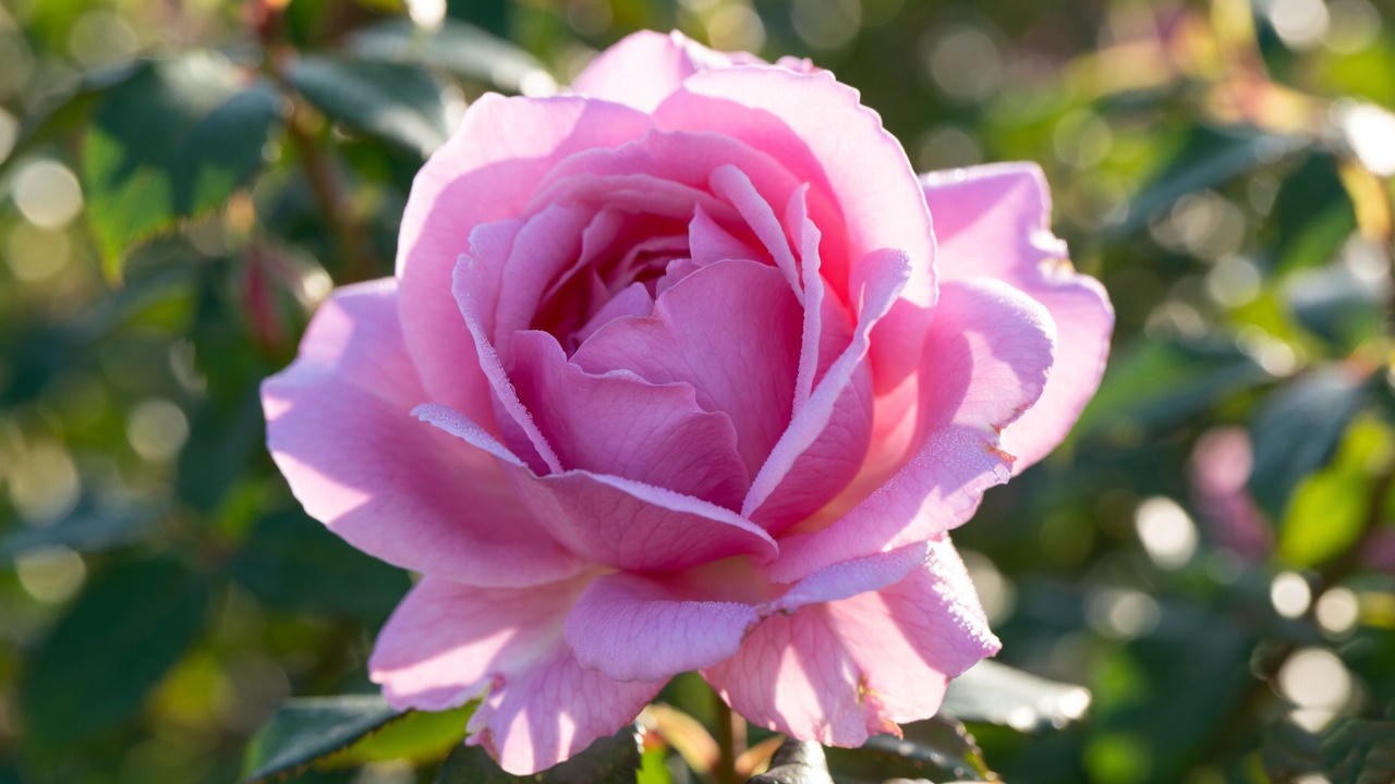 Close-up of Belinda's Dream rose bloom with soft pink petals and fruity fragrance.