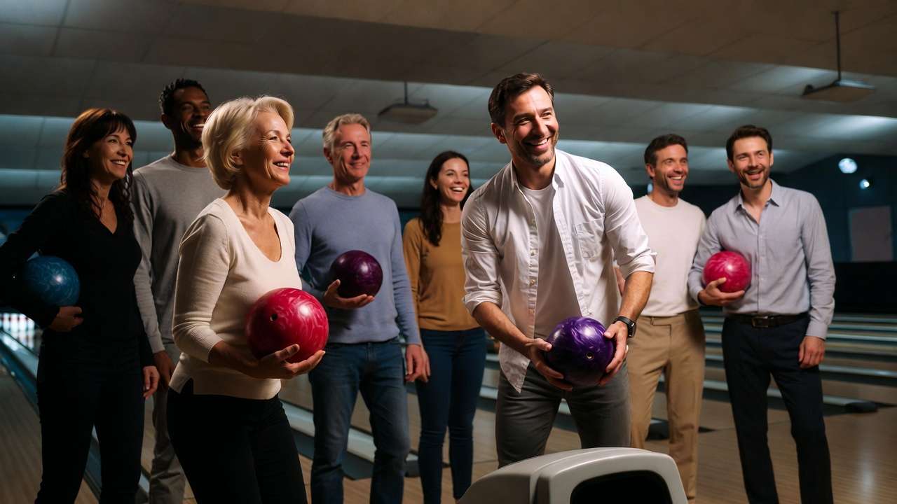 Social recreation and bowling supporting mental health and emotional well-being.