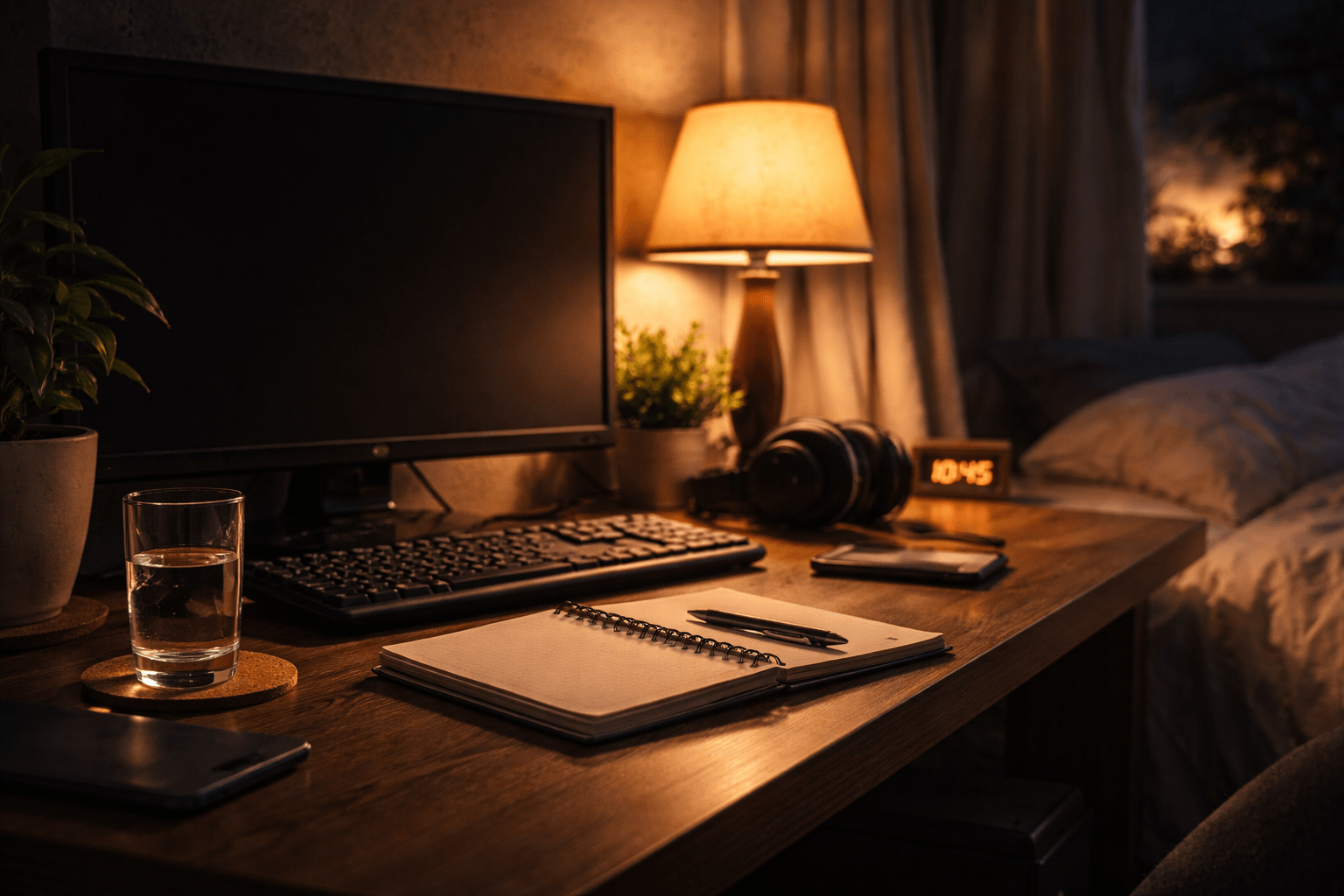 Healthy nighttime routine after gaming for better sleep.
