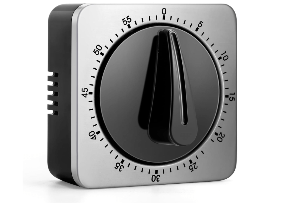 Kitchen Timers for Cooking, Chef Cooking Timer Clock with Loud Alarm,100% Mechanical Desk Timer - No Batteries Required - Magnetic Backing, Exquisite...

